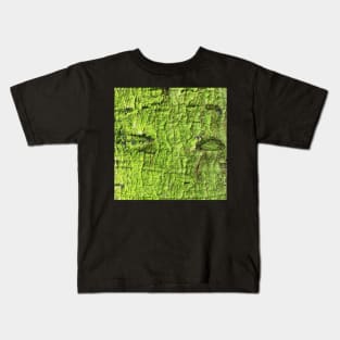 Mossy Green Abstract Kids T-Shirt